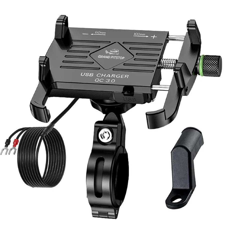 GP-CLAW GRIP ALUMINIUM MOBILE CHARGER-MOBILE MOUNT-BLACK