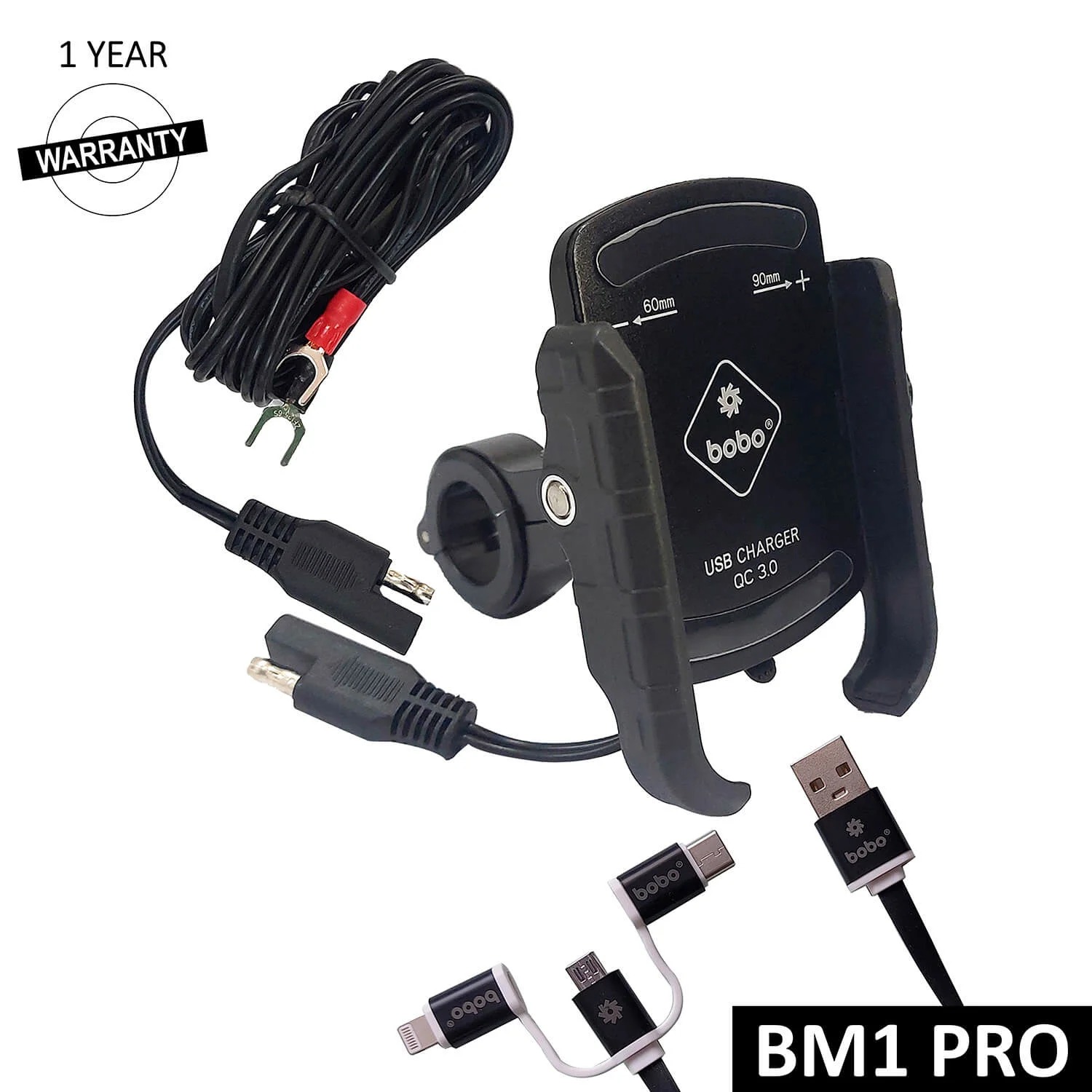 BOBO-BM1 PRO JAW GRIP WITH CHARGER-MOBILE MOUNT-BLK