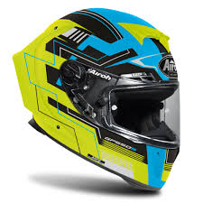 AIROH-GP550 S CHALLENGE-FULL FACE HELMET-MATT BLU/YLW