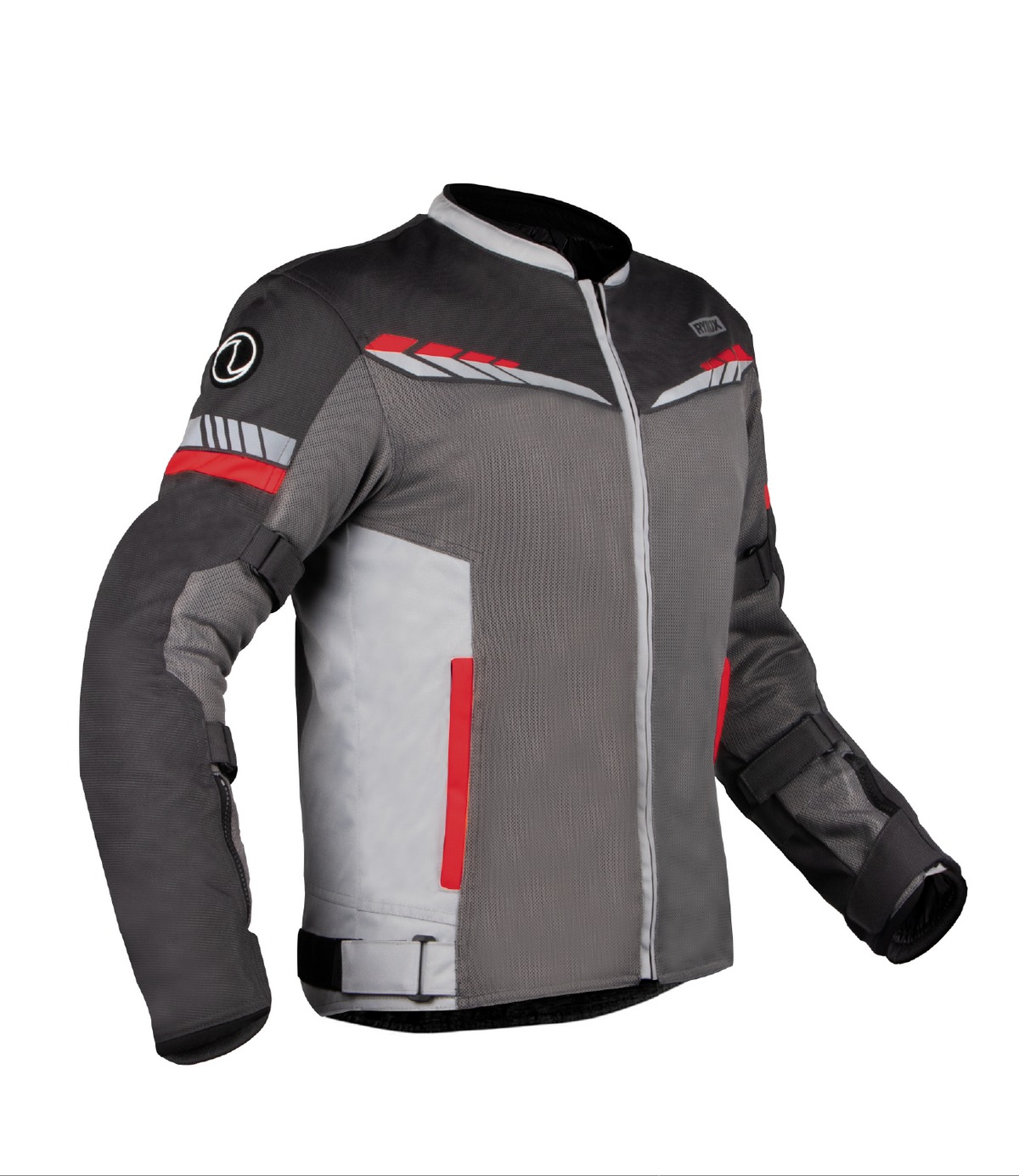 RYNOX-AIR GT 4-RIDING JACKET-DARK GREY/RED