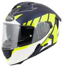 AIROH-SPARK RISE-FULL FACE HELMET-MATT BLU/YLW