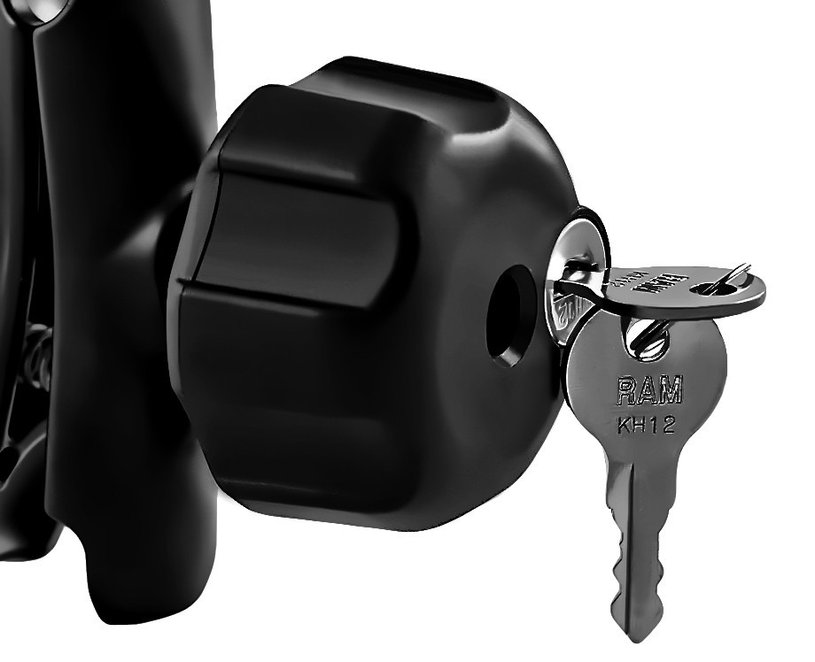 RAM-LOCKING KNOB &1/4-20BRASS&BSIZE-(KNOB3LU)-MOTOR CYC ACC